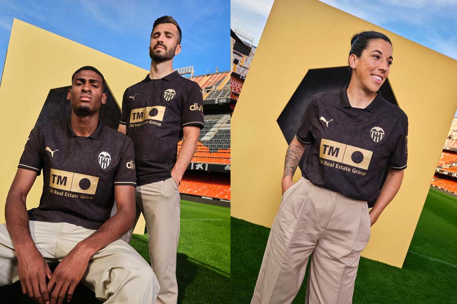 Valencia 24-25 Away Kit Released - First-Ever Black/Gold Shirt