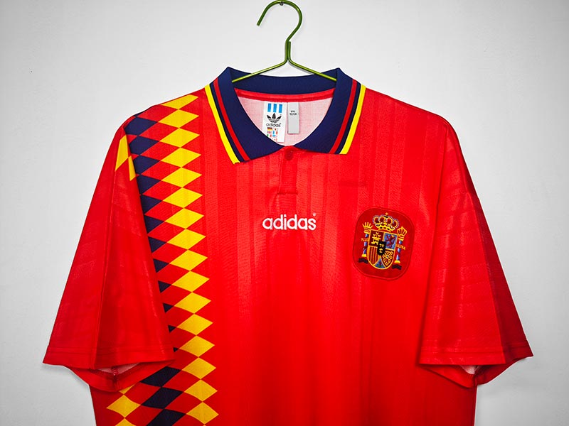 1994 World Cup Spain Home Retro Football Jersey 1:1 Copy (S~2XL)