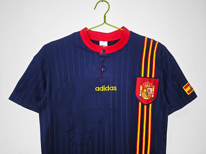 1996 Spain Away Retro Football Jersey 1:1 Copy (S~2XL)