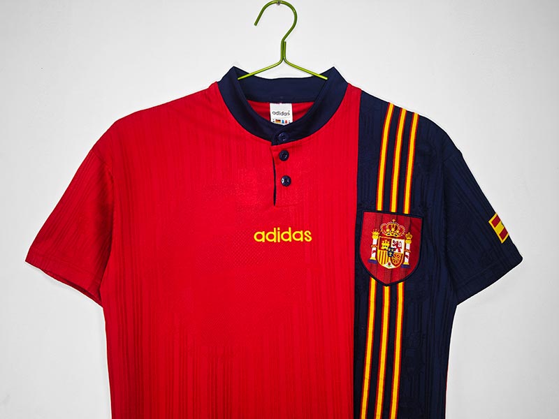 1996 Spain Home Retro Football Jersey 1:1 Copy (S~2XL)