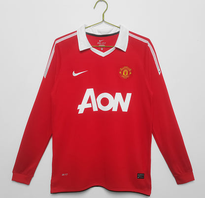 2010-11 Manchester United Home Football Jersey Long Sleeve 1:1 Copy AIDK Sport