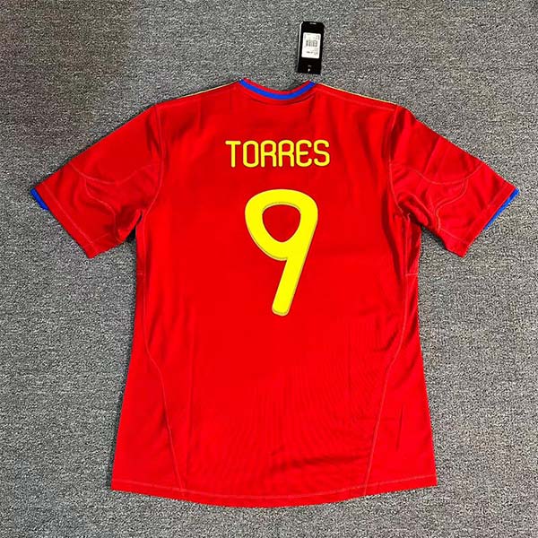 2010 World Cup Spain Home Retro Football Jersey 1:1 Copy (S~2XL)