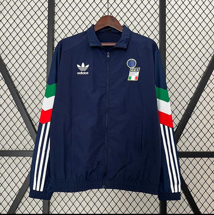 2024-2025 Italy Jersey Track Jacket (Navy Blue)