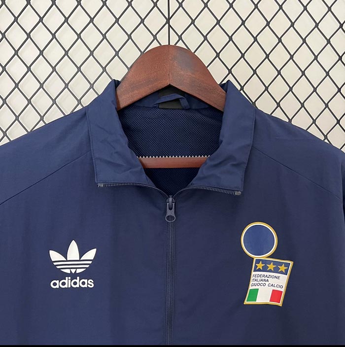 2024-2025 Italy Jersey Track Jacket (Navy Blue)