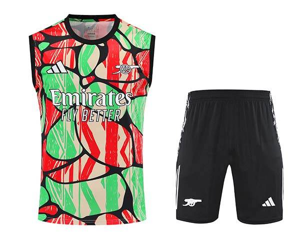 2025-26 Arsenal Training Tracksuit Red Green (Vest) - AIDK Sport
