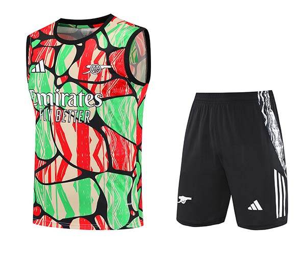 2025-26 Arsenal Training Tracksuit Red Green (Vest) - AIDK Sport