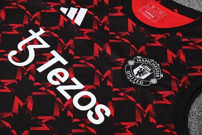 2025-26 Manchester United Training Tracksuit Red Black (Vest) - AIDK Sport