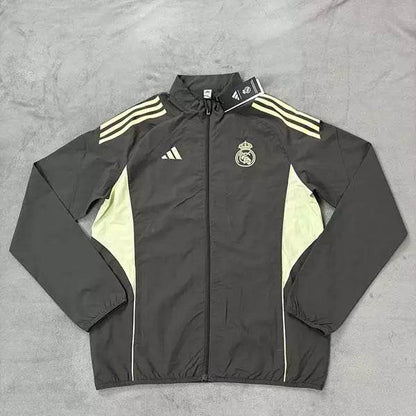 2025 Real Madrid Jersey Track Jacket Blackish_Green - AIDK Sport