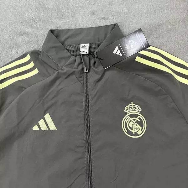 2025 Real Madrid Jersey Track Jacket Blackish_Green - AIDK Sport