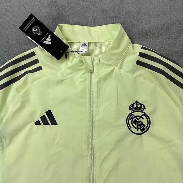 2025 Real Madrid Jersey Track Jacket Pale_Yellow - AIDK Sport