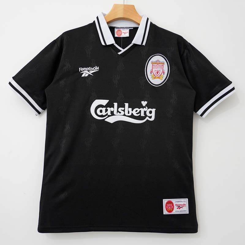 Retro Liverpool FC 1996/97 Away Black Football Jersey 1:1 Copy (S~2XL) - AIDK Sport