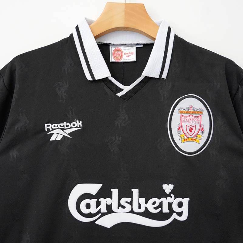 Retro Liverpool FC 1996/97 Away Black Football Jersey 1:1 Copy (S~2XL) - AIDK Sport