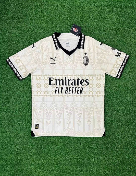 AC MILAN X PLEASURES 2023/24 Shirt – WHITE VERSION