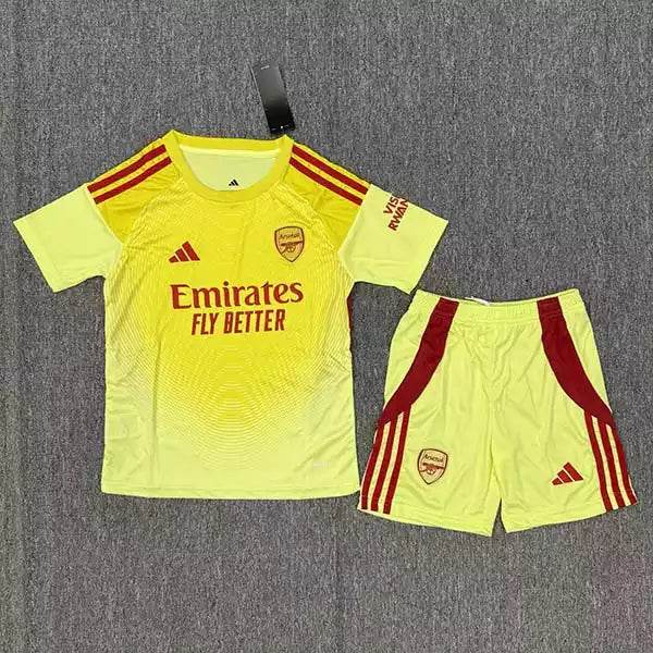 Arsenal 2025/26 Goalkeeper Football Full Kit Yellow 1:1 Copy (KIDS) - AIDK Sport