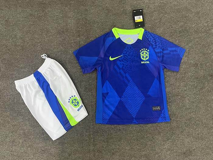 Brazil 2025 Away Football Full Kit 1:1 Copy (KIDS) - AIDK Sport