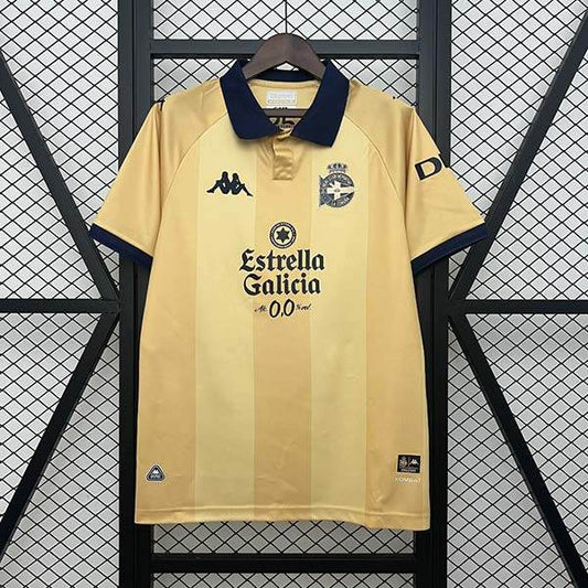 Deportivo La Coruña 25th Anniversary Gold Kappa Jersey (S~4XL) - AIDK Sport
