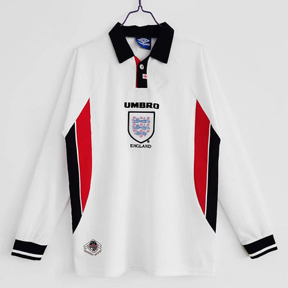 1998 England Home Football Jersey Long Sleeve 1:1 Copy