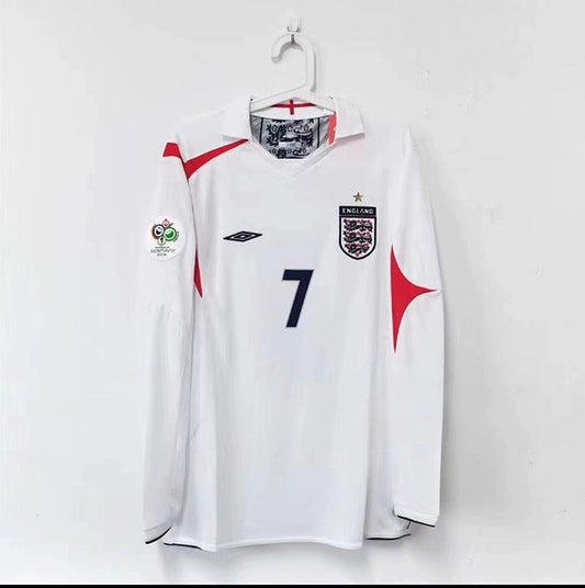 2006 FIFA World Cup England Home Football Jersey Long Sleeve 1:1 Copy