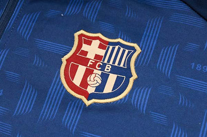 2024/2025 FC Barcelona Half-Pull Training Suit Royal Blue Set (S~2XL)