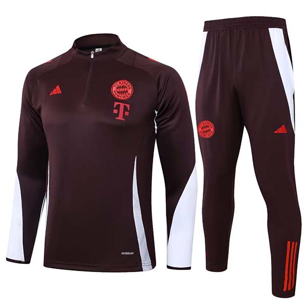 2024/2025 FC Bayern Munich Half-Pull Training Suit Claret Set (S~2XL)