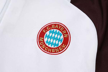 2024/2025 FC Bayern Munich Half-Pull Training Suit White Set (S~2XL)