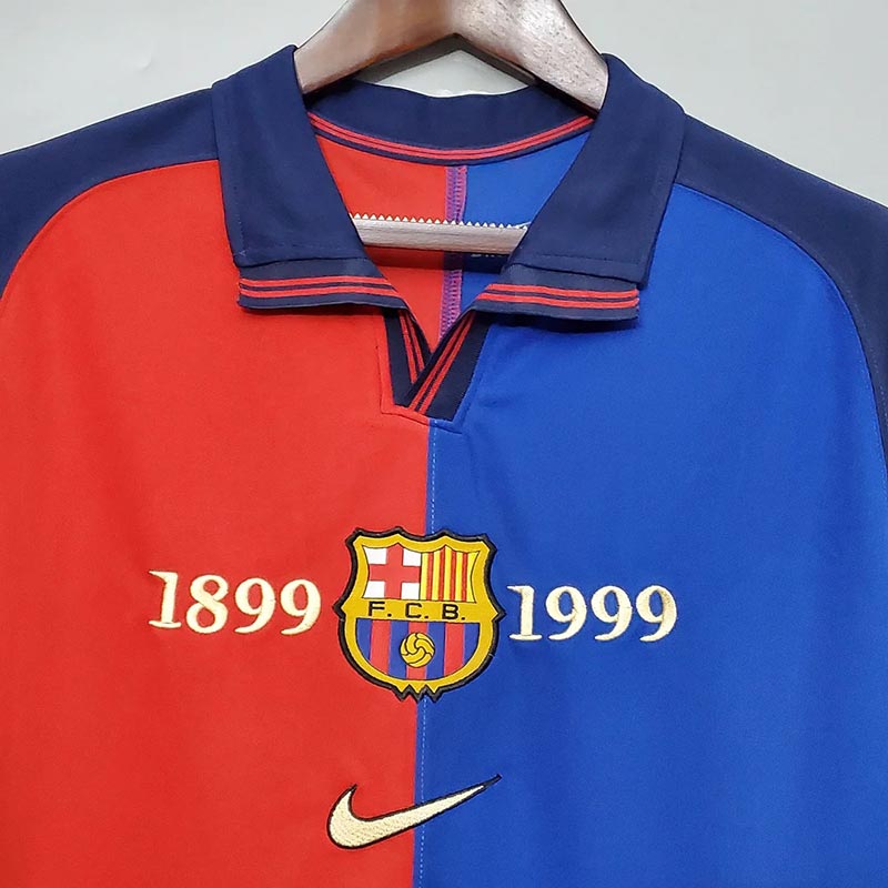 Barcelona Retro 1999-00 Centenary Home Football Jersey 1:1 Thai Quality (S~2XL)