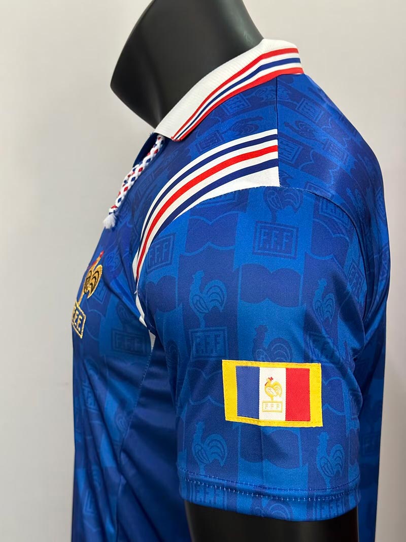 1996 World Cup France Home Football Jersey 1:1 Copy (S~2XL)