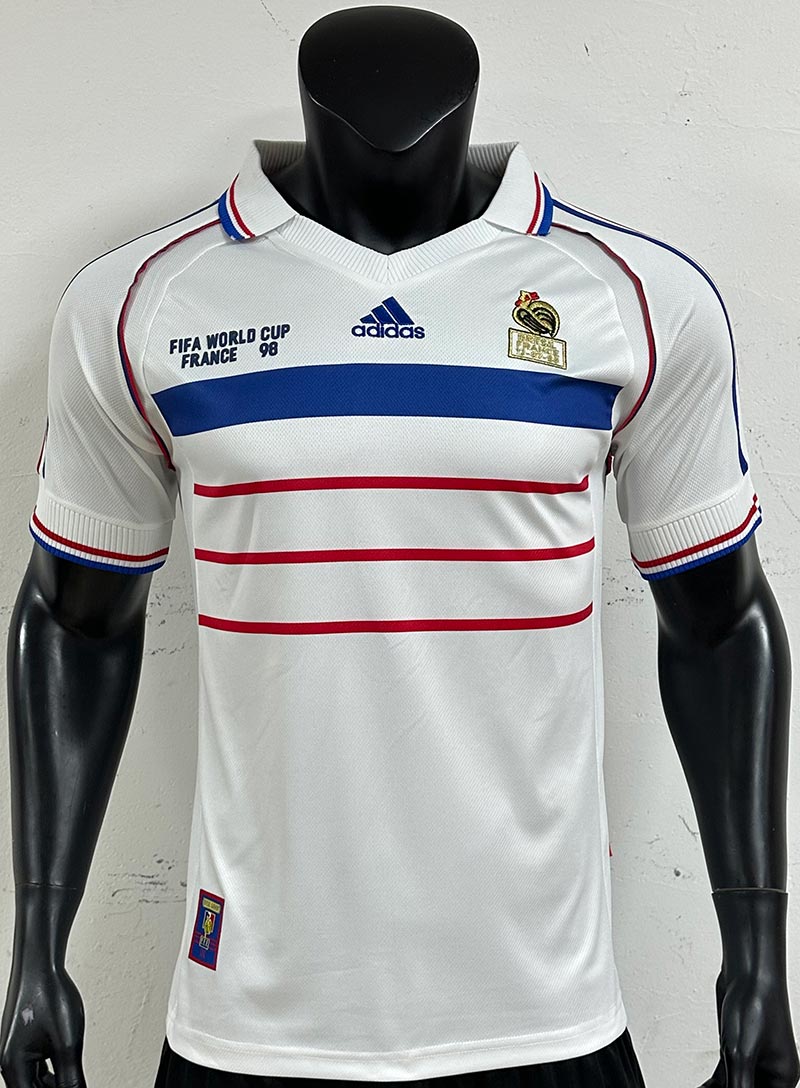 1998 World Cup France Away Retro Football Jersey 1:1 Copy (S~2XL)