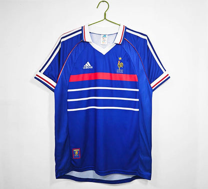 1998 France Home Retro Football Jersey 1:1 Copy (S~2XL)