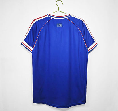 1998 France Home Retro Football Jersey 1:1 Copy (S~2XL)