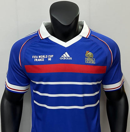 1998 World Cup France Home Retro Football Jersey 1:1 Copy (S~2XL)