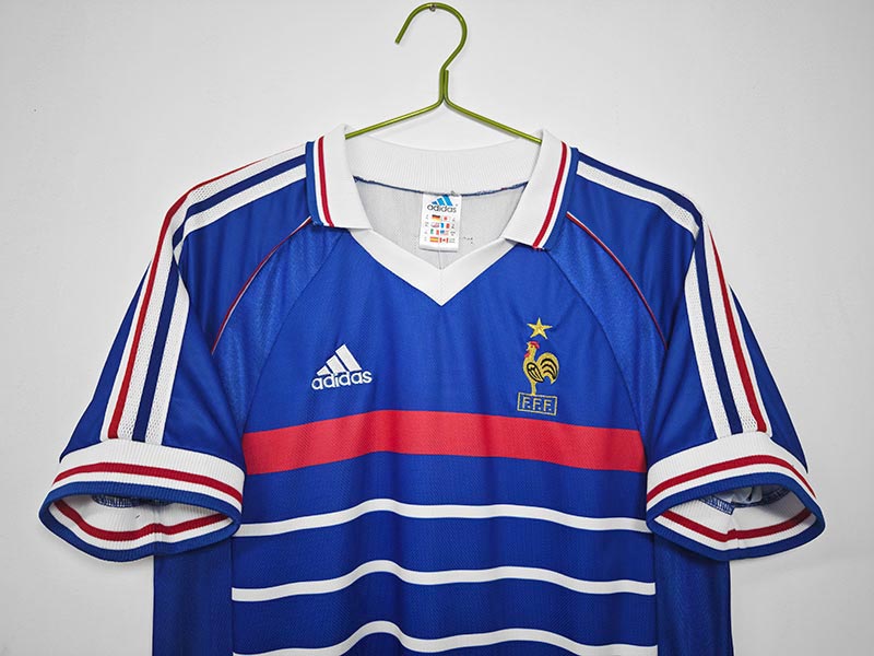 1998 France Home Retro Football Jersey 1:1 Copy (S~2XL)