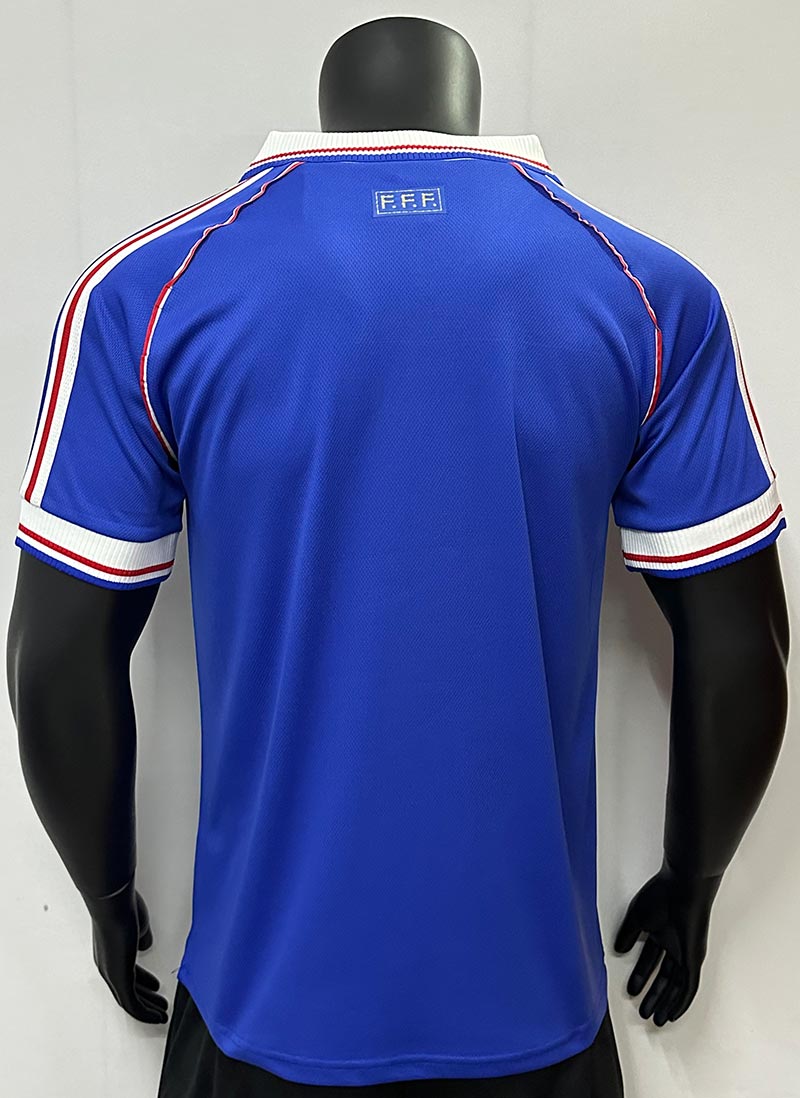 1998 World Cup France Home Retro Football Jersey 1:1 Copy (S~2XL)