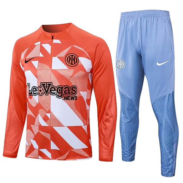 2024/2025 Inter Milan Half-Pull Training Suit Orange Set (S~2XL)