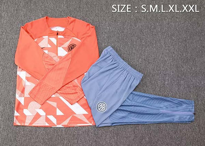 2024/2025 Inter Milan Half-Pull Training Suit Orange Set (S~2XL)