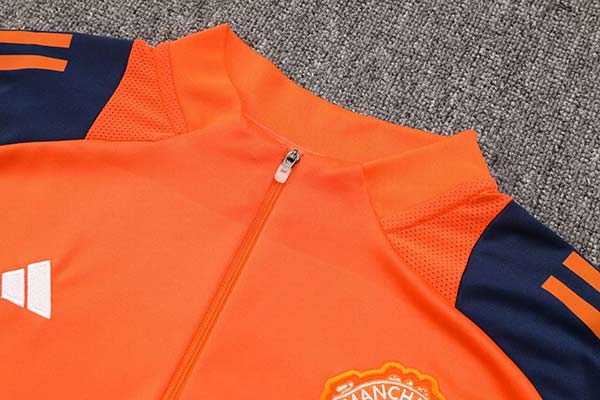 2024/2025 Manchester United Half-Pull Training Suit Orange Set (S~2XL)