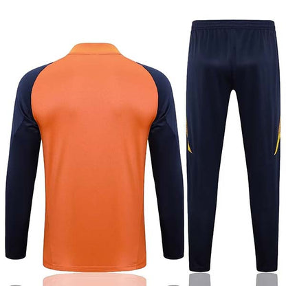 2024/2025 Manchester United Half-Pull Training Suit Orange Set (S~2XL)