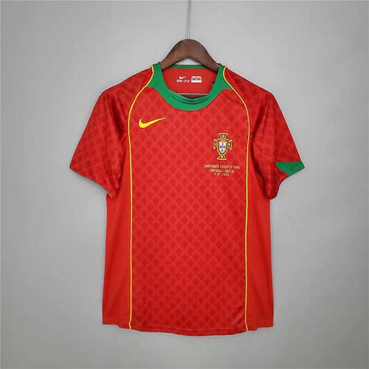 2004 Portugal Home Retro Football Jersey 1:1 Copy (S~2XL)