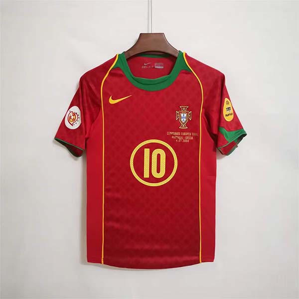 2004 Portugal Home Retro Football Jersey 1:1 Copy (S~2XL)