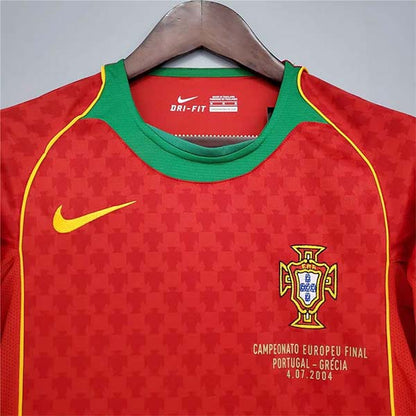 2004 Portugal Home Retro Football Jersey 1:1 Copy (S~2XL)