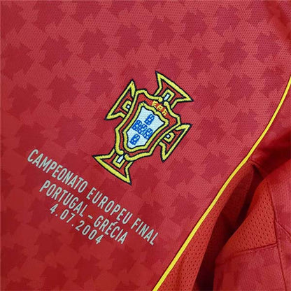 2004 Portugal Home Retro Football Jersey 1:1 Copy (S~2XL)