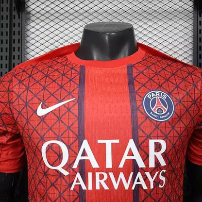 Paris Saint-Germain 2025/26 Pre-Match Football Shirt Player Version Red - AIDK Sport