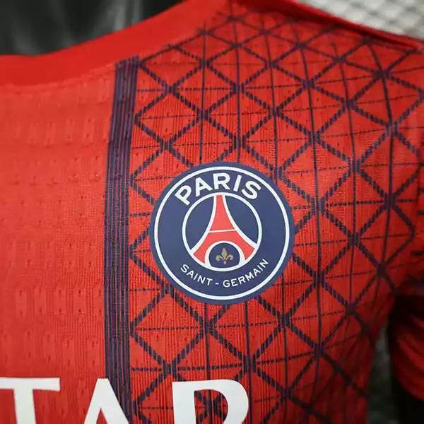 Paris Saint-Germain 2025/26 Pre-Match Football Shirt Player Version Red - AIDK Sport