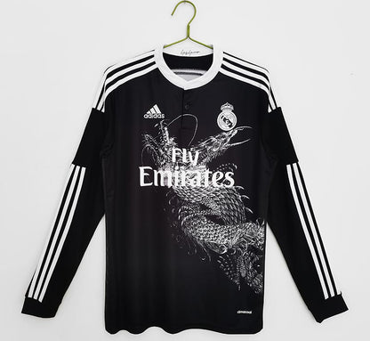 2014-15 Retro Real Madrid Fourth Football Dragon Kit Long Sleeve 1:1 Copy (S~2XL)