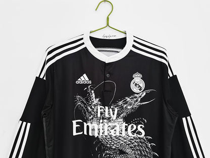 2014-15 Retro Real Madrid Fourth Football Dragon Kit Long Sleeve 1:1 Copy (S~2XL)