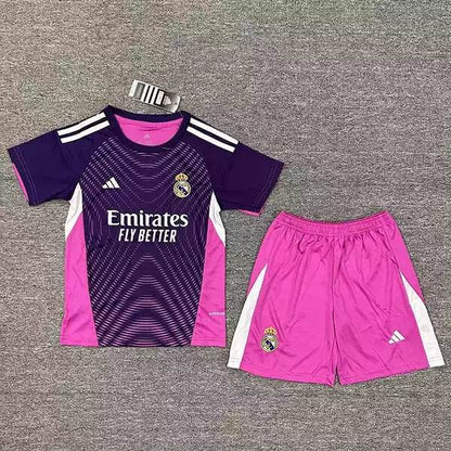 Real Madrid 2025/26 Goalkeeper Football Full Kit Purple (KIDS) - AIDK Sport