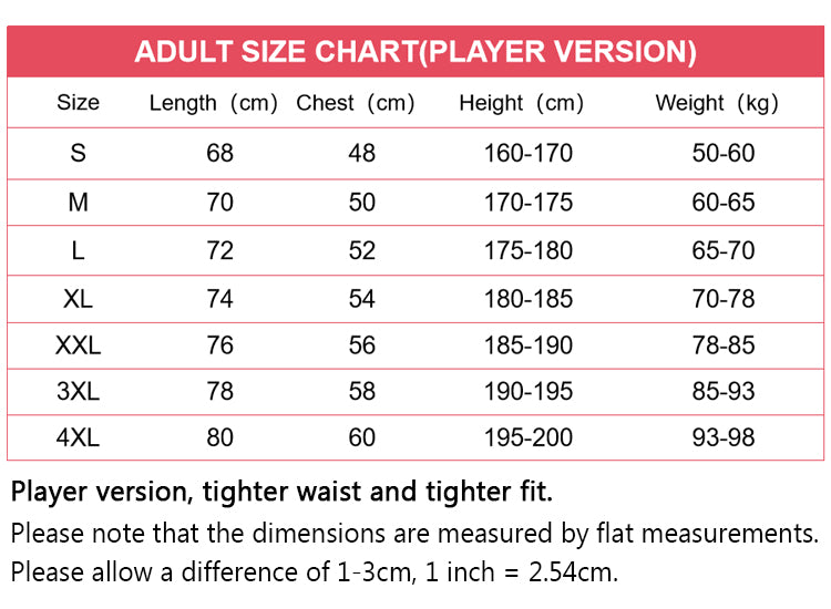 size_chart_player cersion