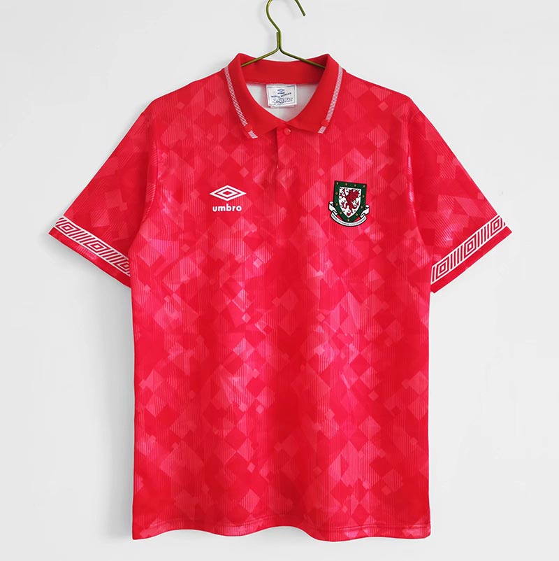 1990-92 Retro Wales Home Football Jersey 1:1 Thai Quality (S~2XL)