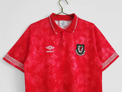 1990-92 Retro Wales Home Football Jersey 1:1 Thai Quality (S~2XL)